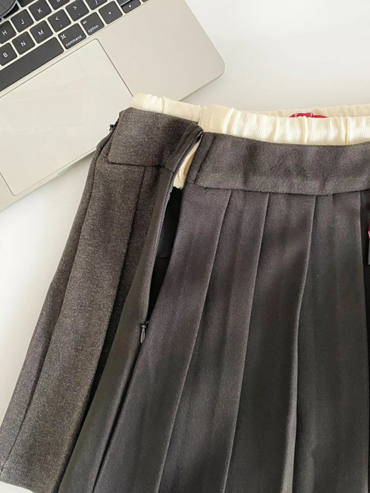 Pleated skirt movement shot