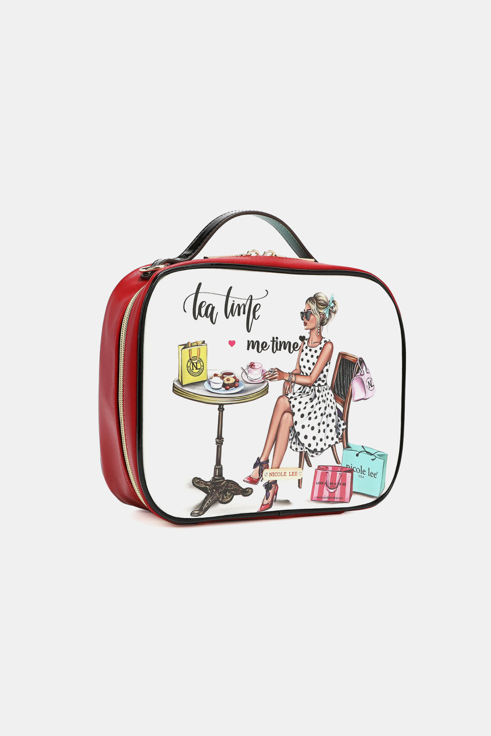 Nicole Lee USA Printed Handbag with Three Pouches - Fashorio