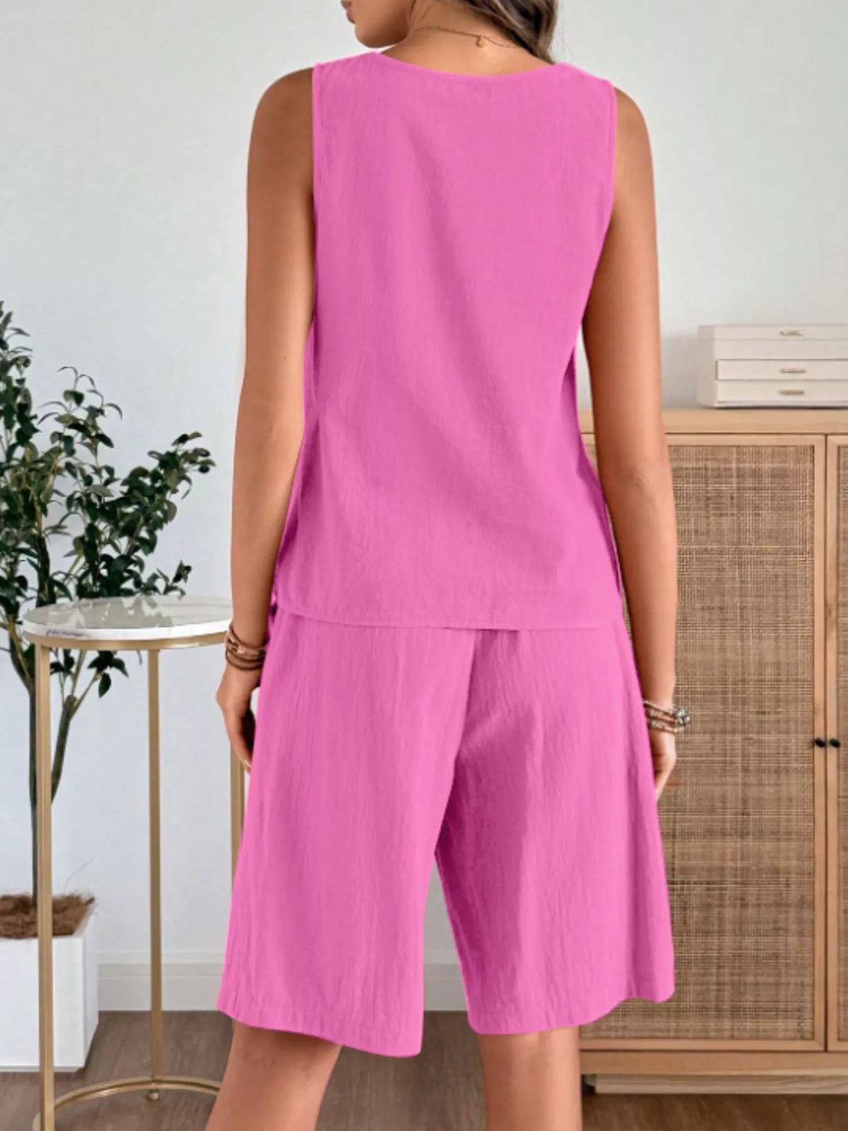 Round Neck Tank and Shorts Set, view 19