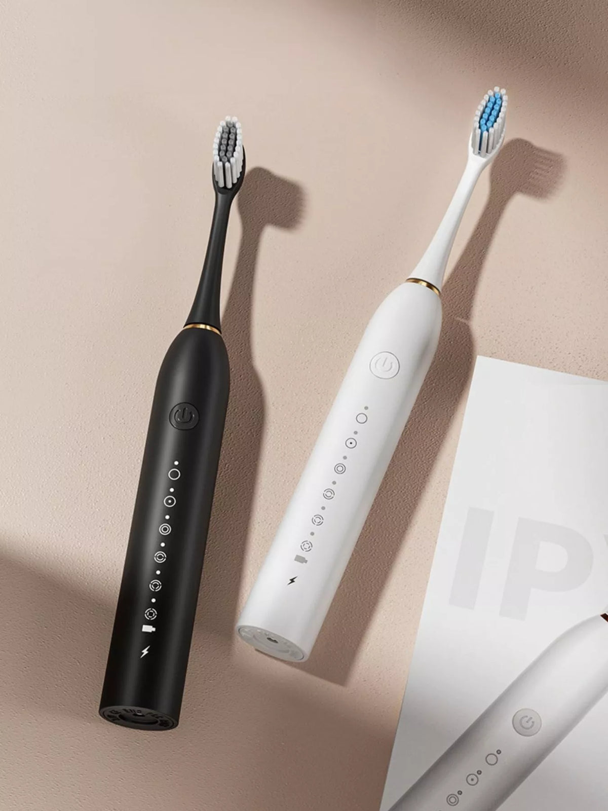 Electric toothbrush in pink finish