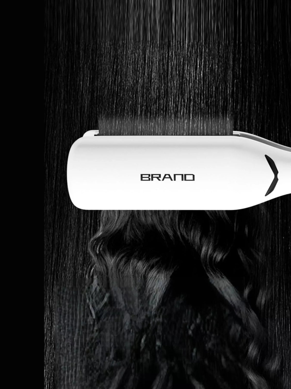 Straightening a section of hair