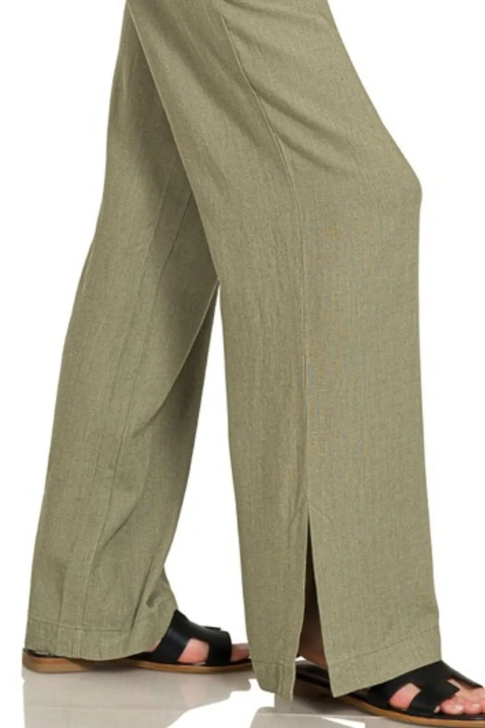 Zenana Linen Drawstring Pants - Fashorio