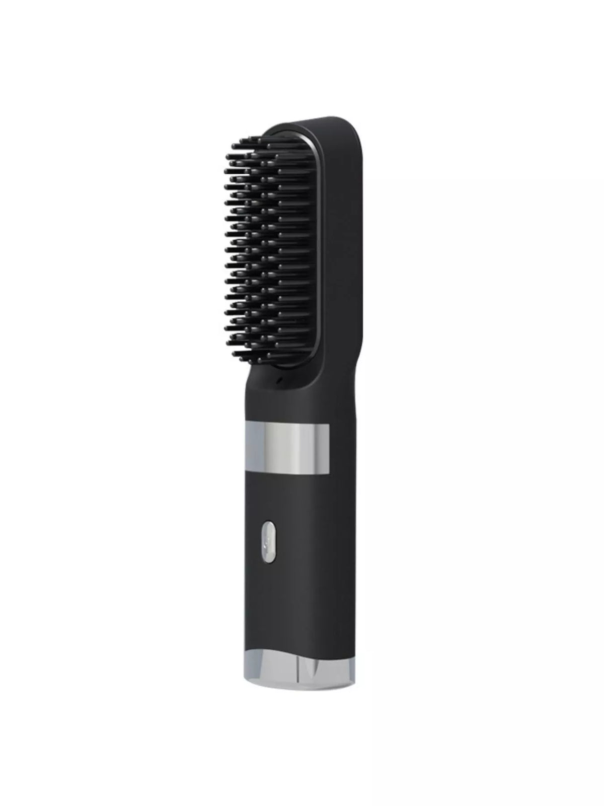 Straightening comb in use on hair