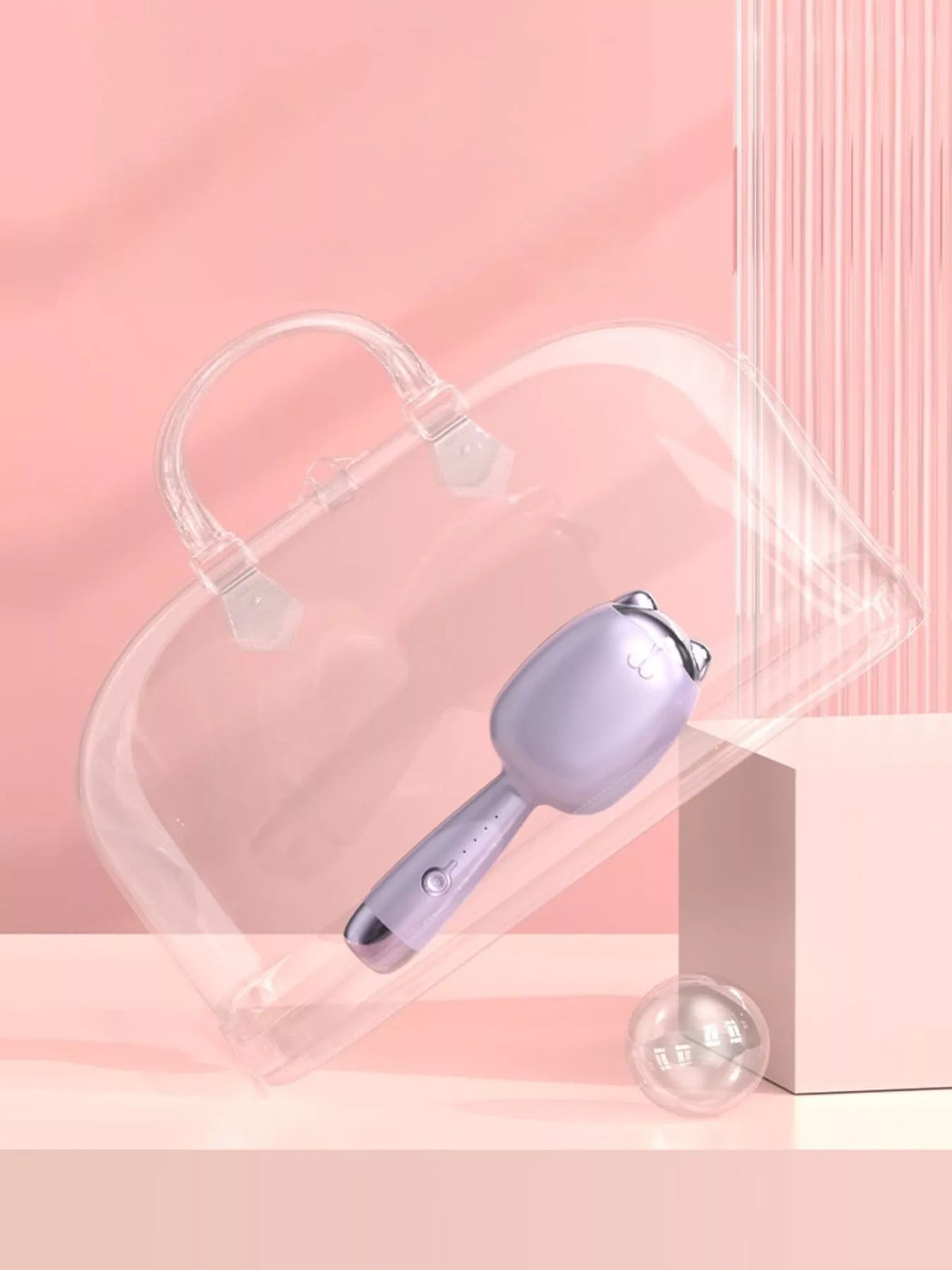 Cat shaped curling iron handle