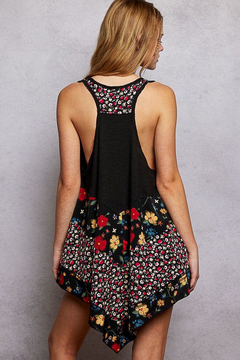 Ribbed tank top side view