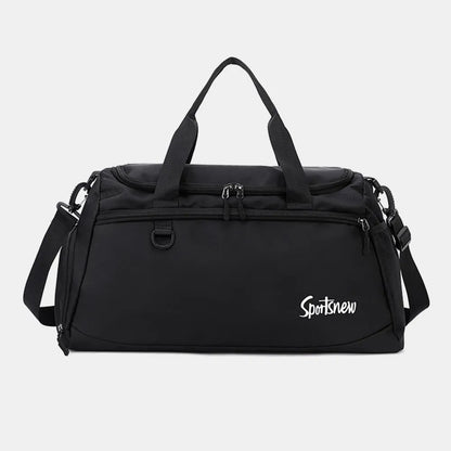 Multi Pockets Nylon Travel Bag Black One Size - Fashorio