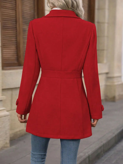 Button Up Long Sleeve Coat - Fashorio