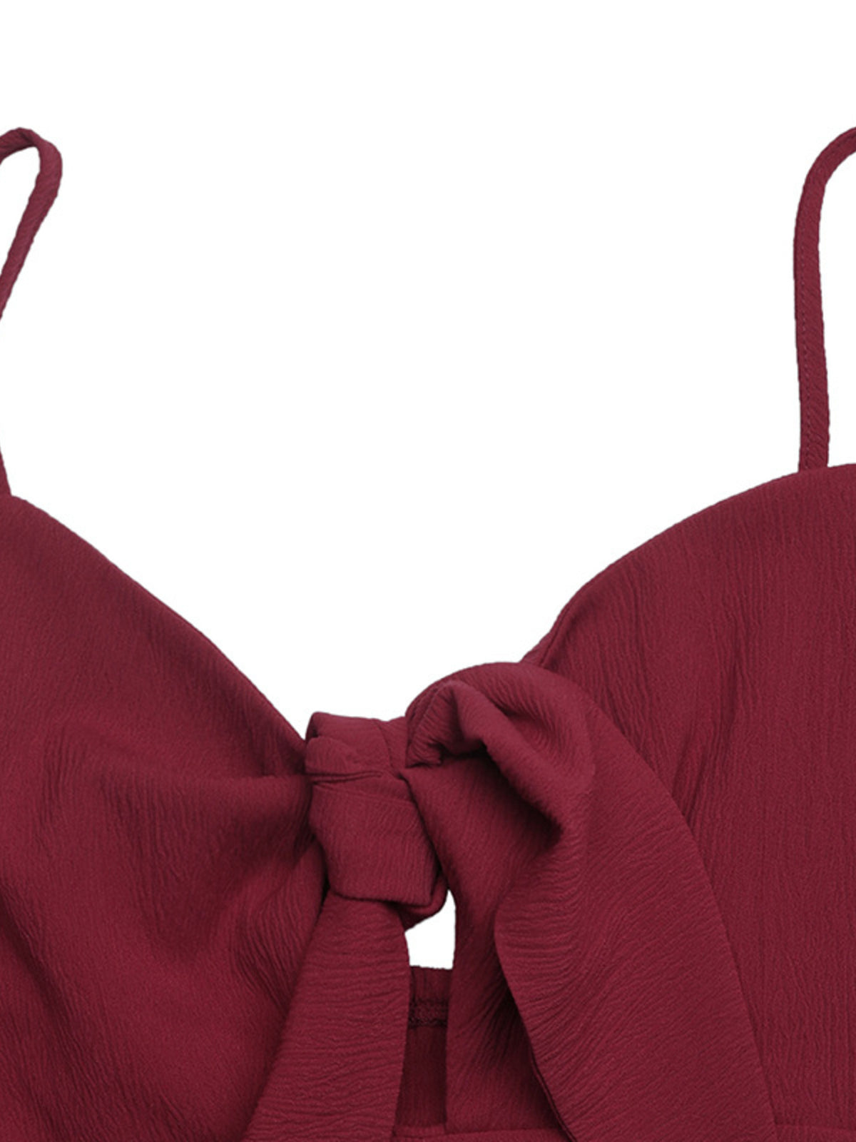 Close view of the fabric and smocking