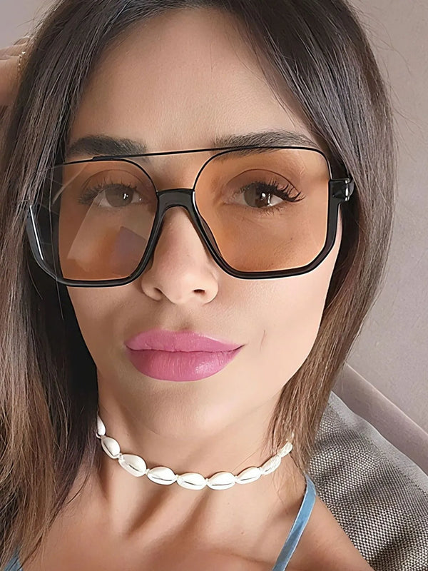 Oversized Square Frame Fashion Sunglasses styleA One Size - Fashorio