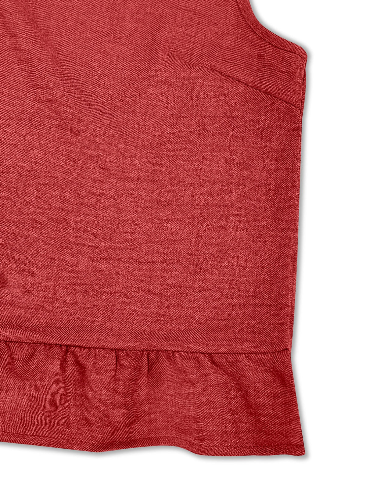 Terracotta ruffle pants set final view