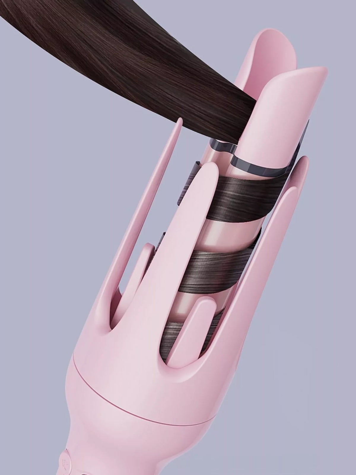 Curling iron creating a soft curl