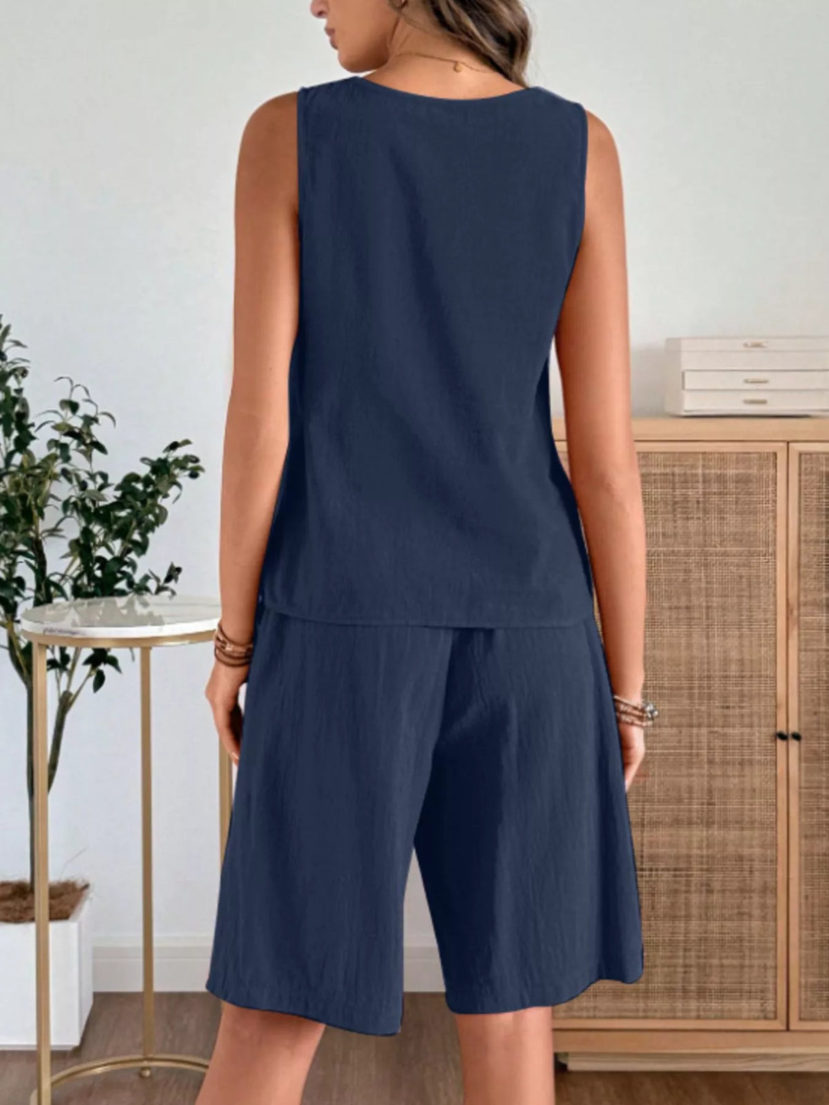 Round Neck Tank and Shorts Set, view 10