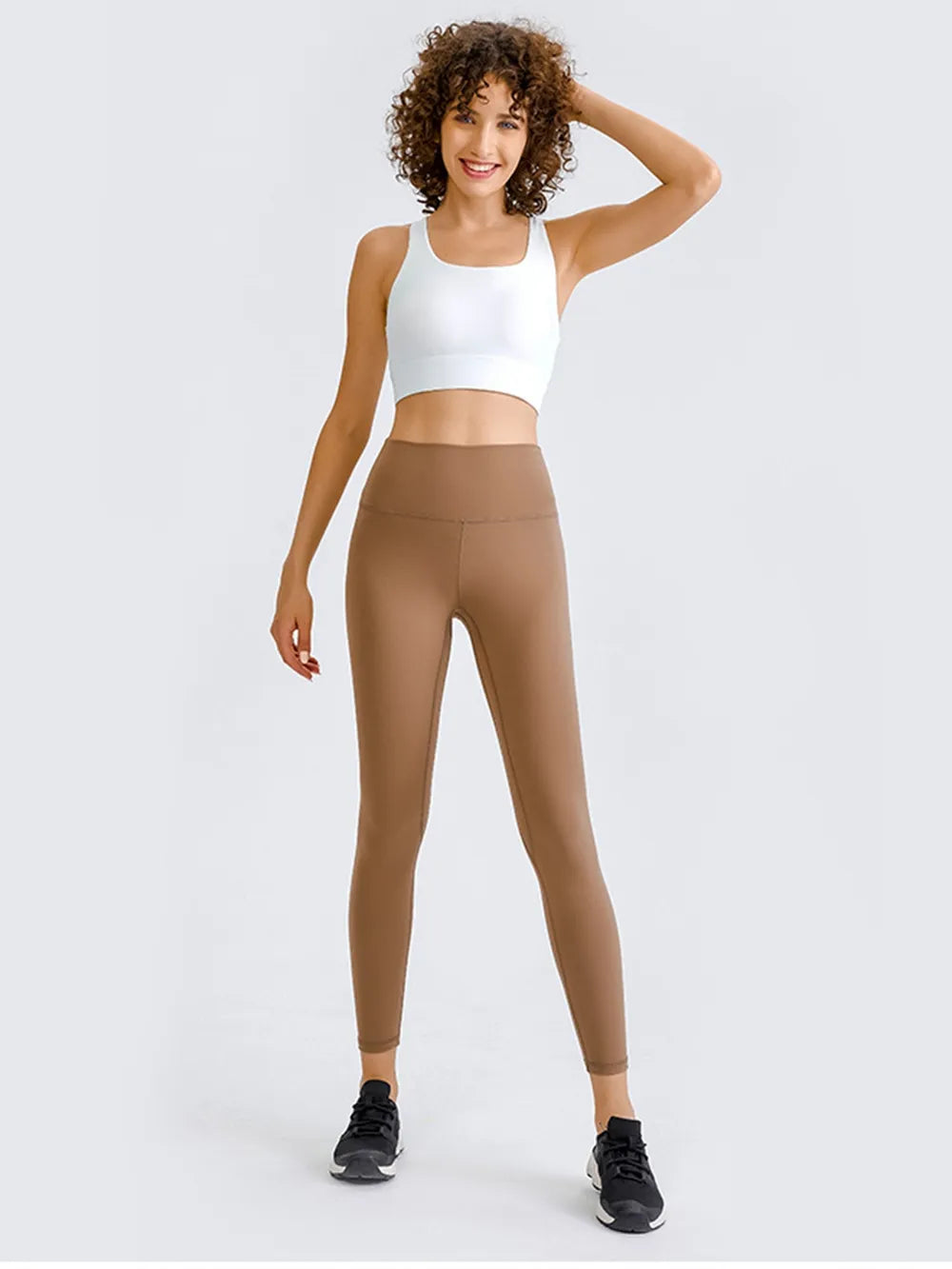 Square neck racerback cropped tank back view