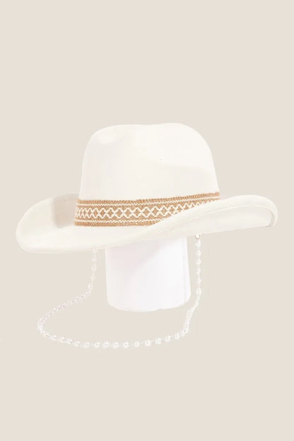 Fame Ornate Band Cowboy Hat Iv One Size - Fashorio