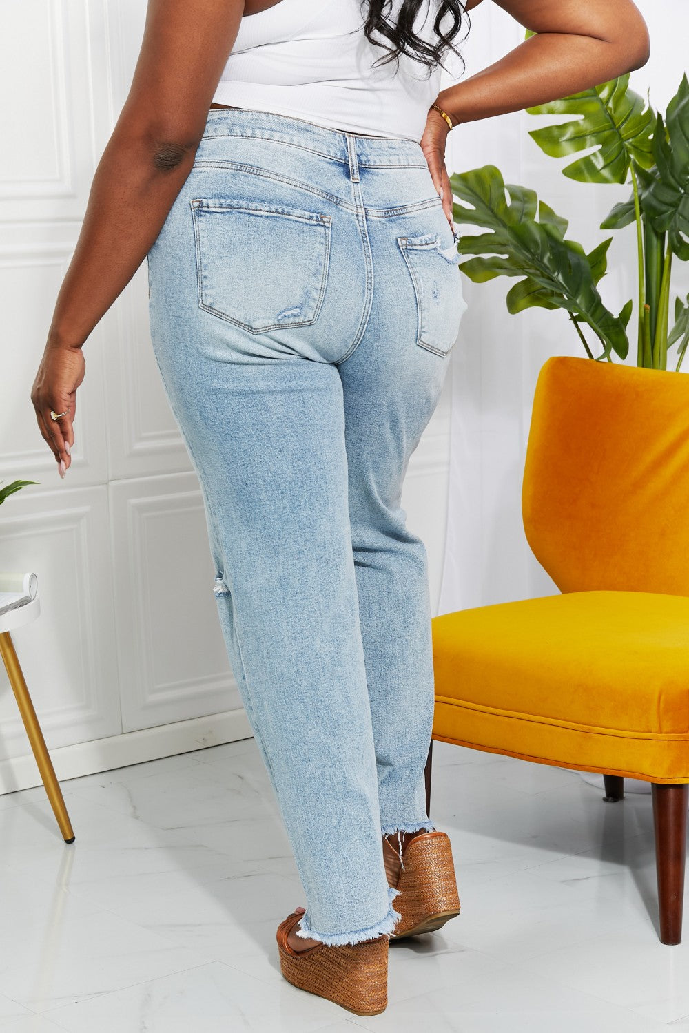 Allie dad jeans styled with sneakers