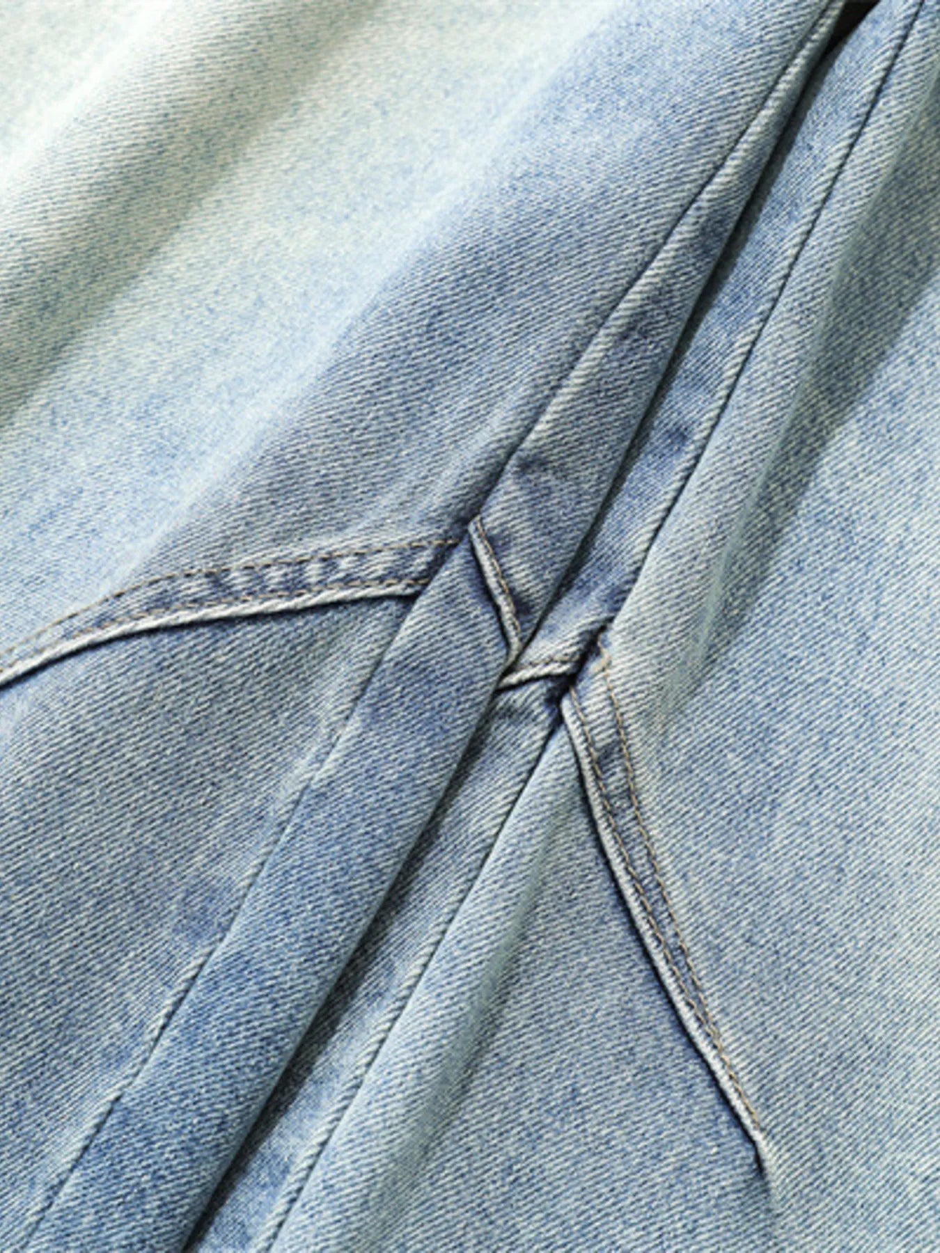 Men's Washed Wide Leg Denim Shorts - Fashorio
