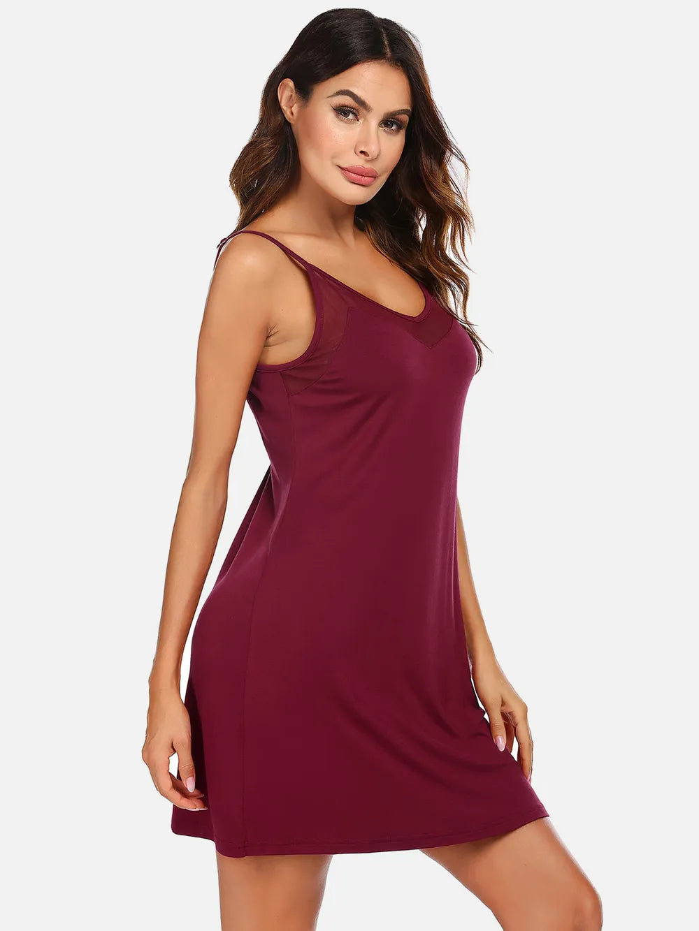 Scoop Neck Spaghetti Strap Lounge Dress - Fashorio