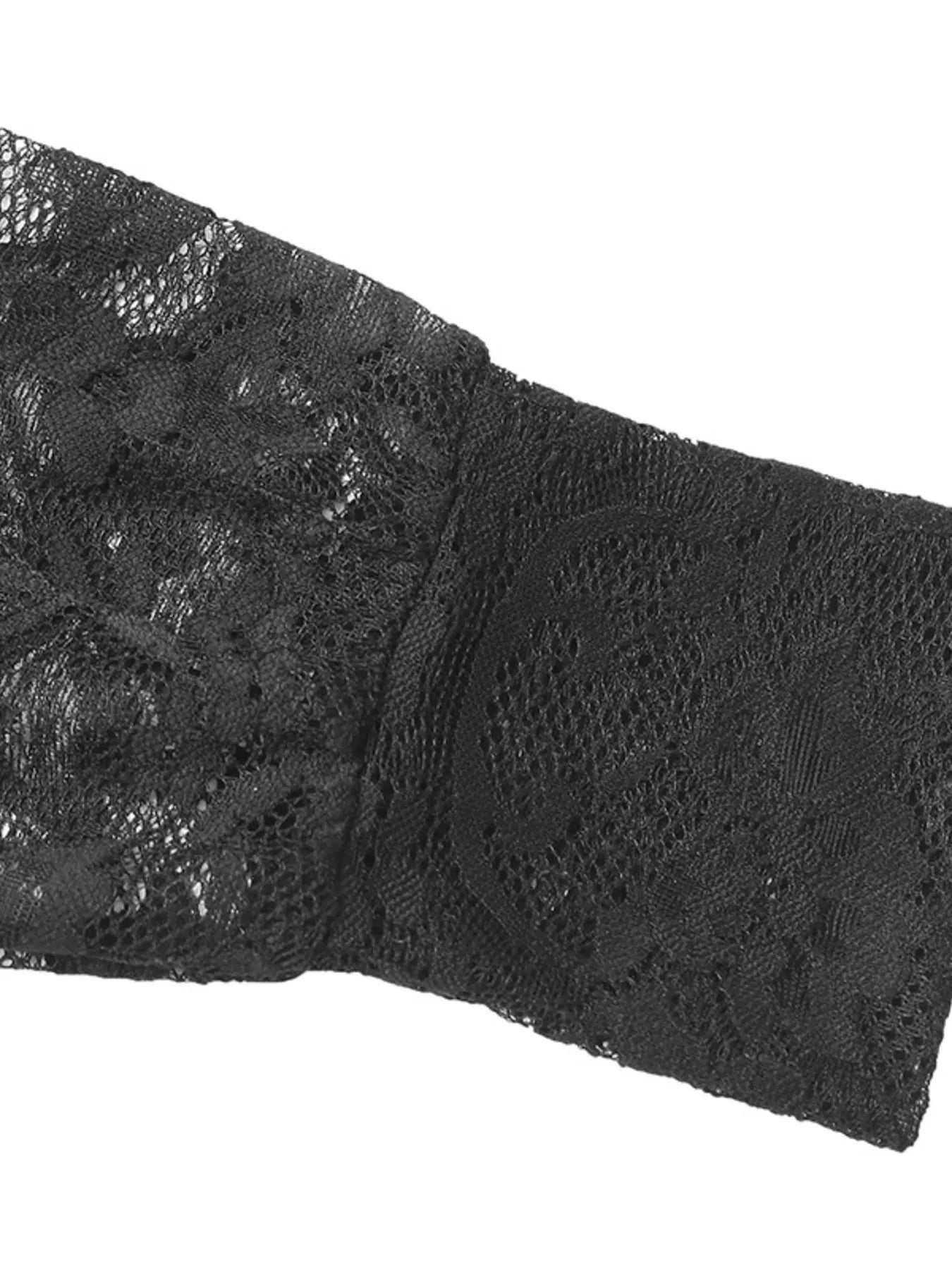 Lace Long Sleeve V-Neck Bodysuit - Fashorio