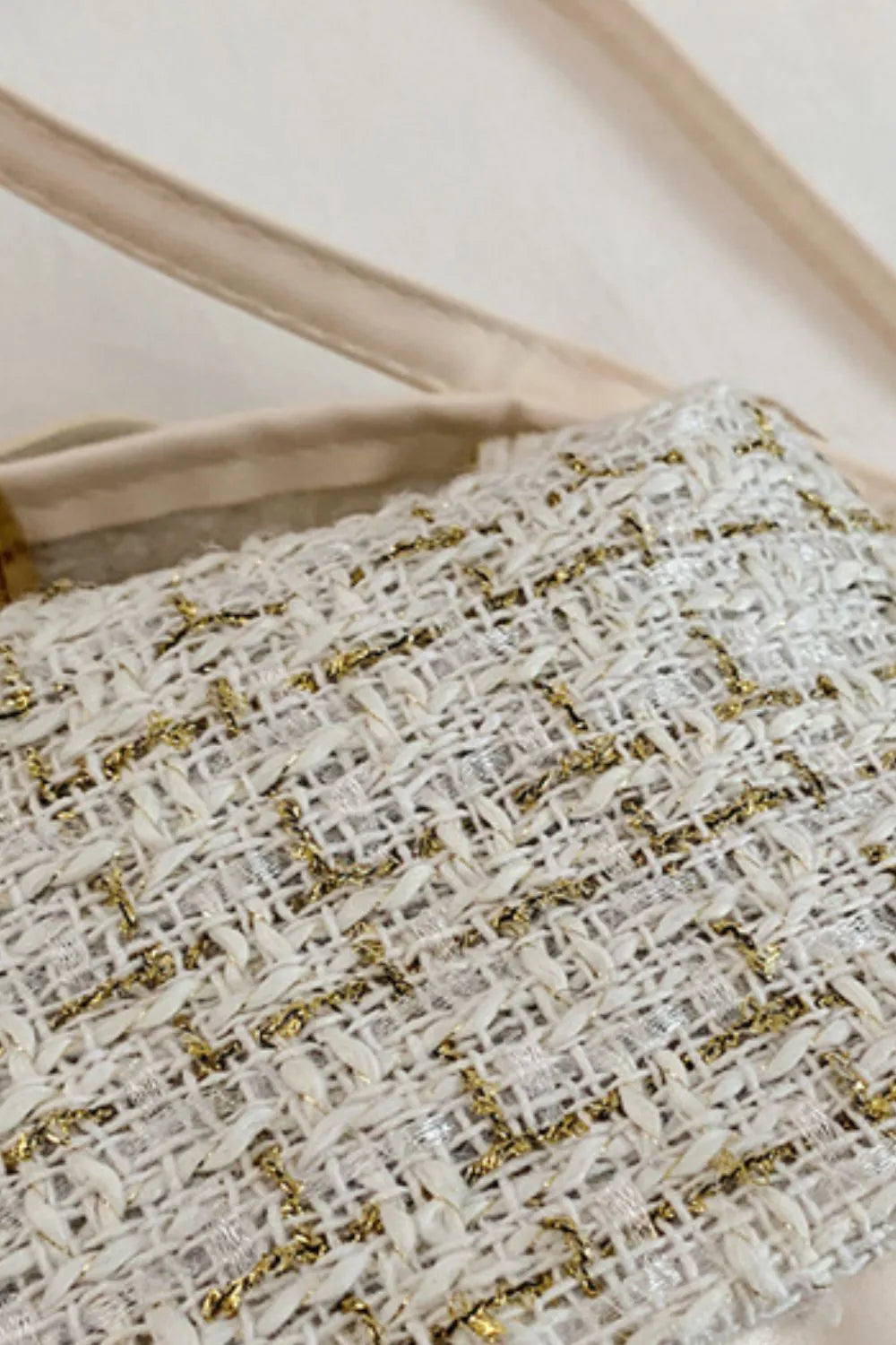 Woven shoulder bag back view