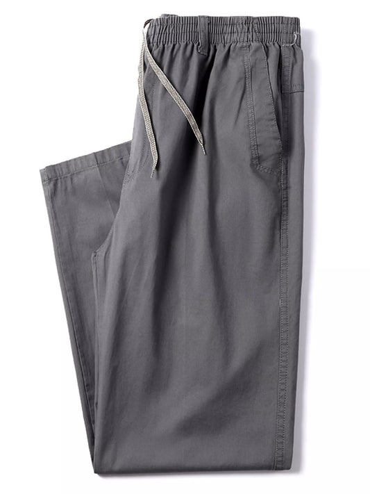 Men's Plus Size Drawstring Loose Fit Pants Dark Gray - Fashorio