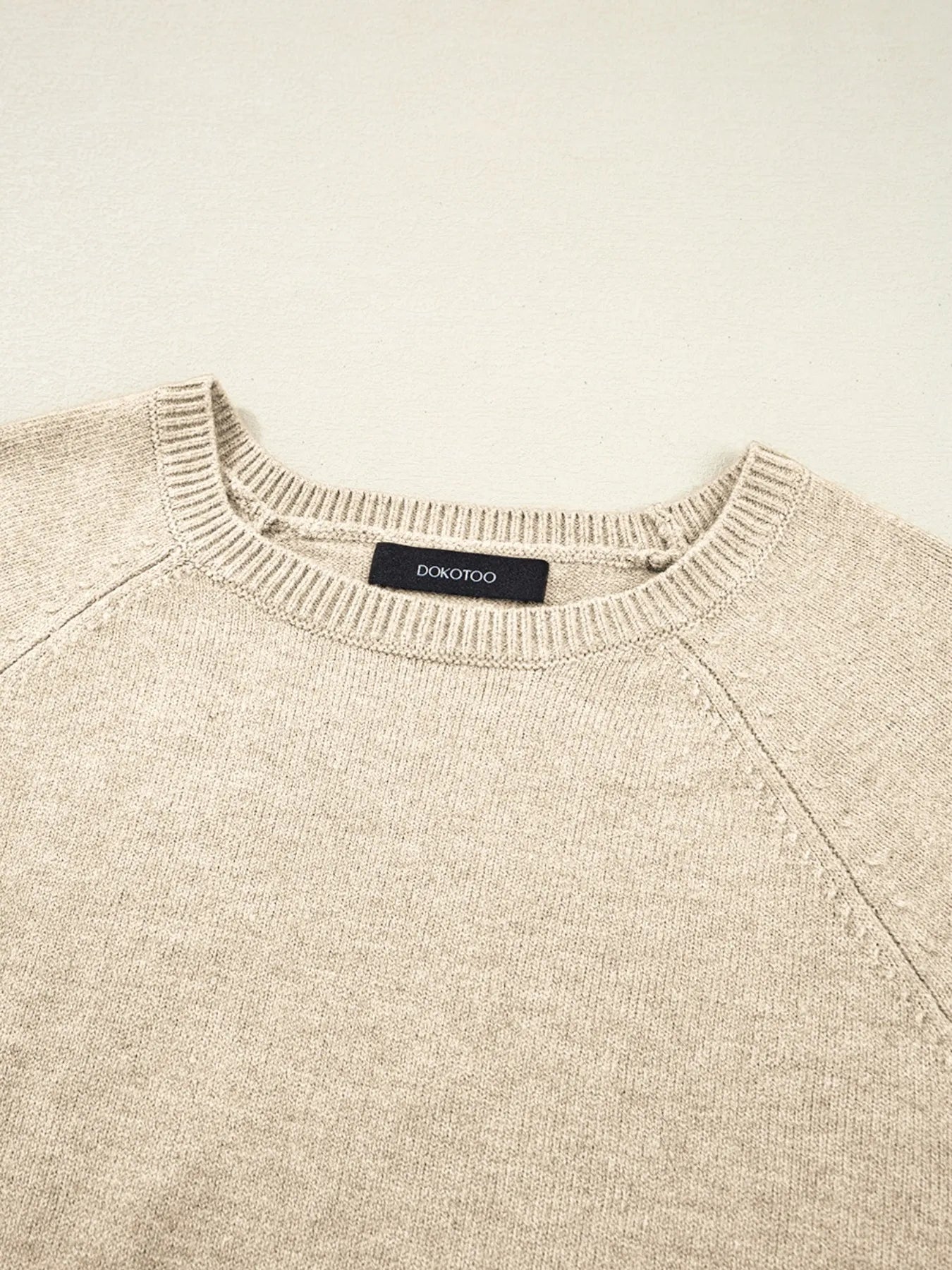 Crew Neck Long Sleeve Sweater - Fashorio