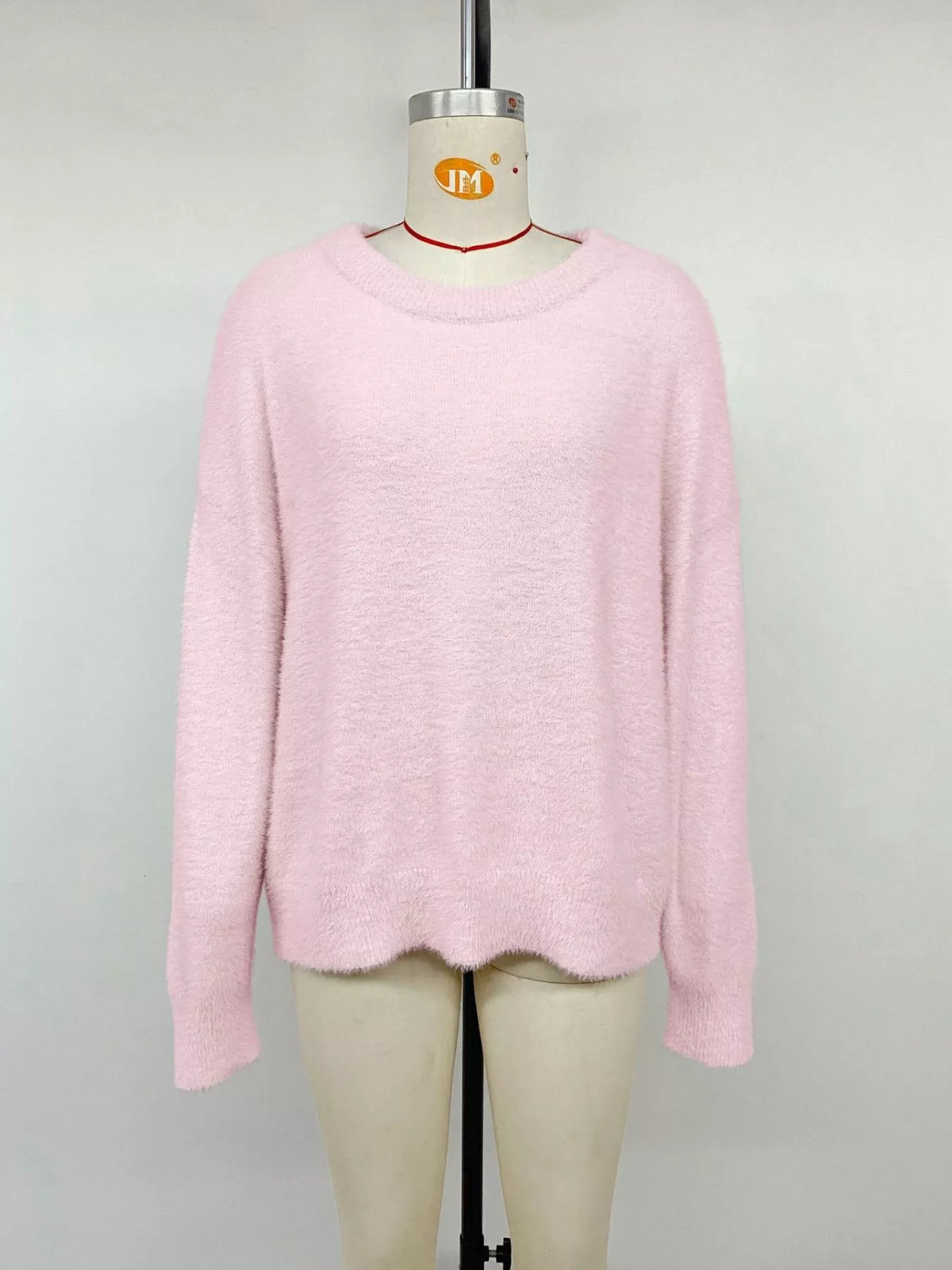 Fluffy Soft Knit Long Sleeve Sweater, view 13