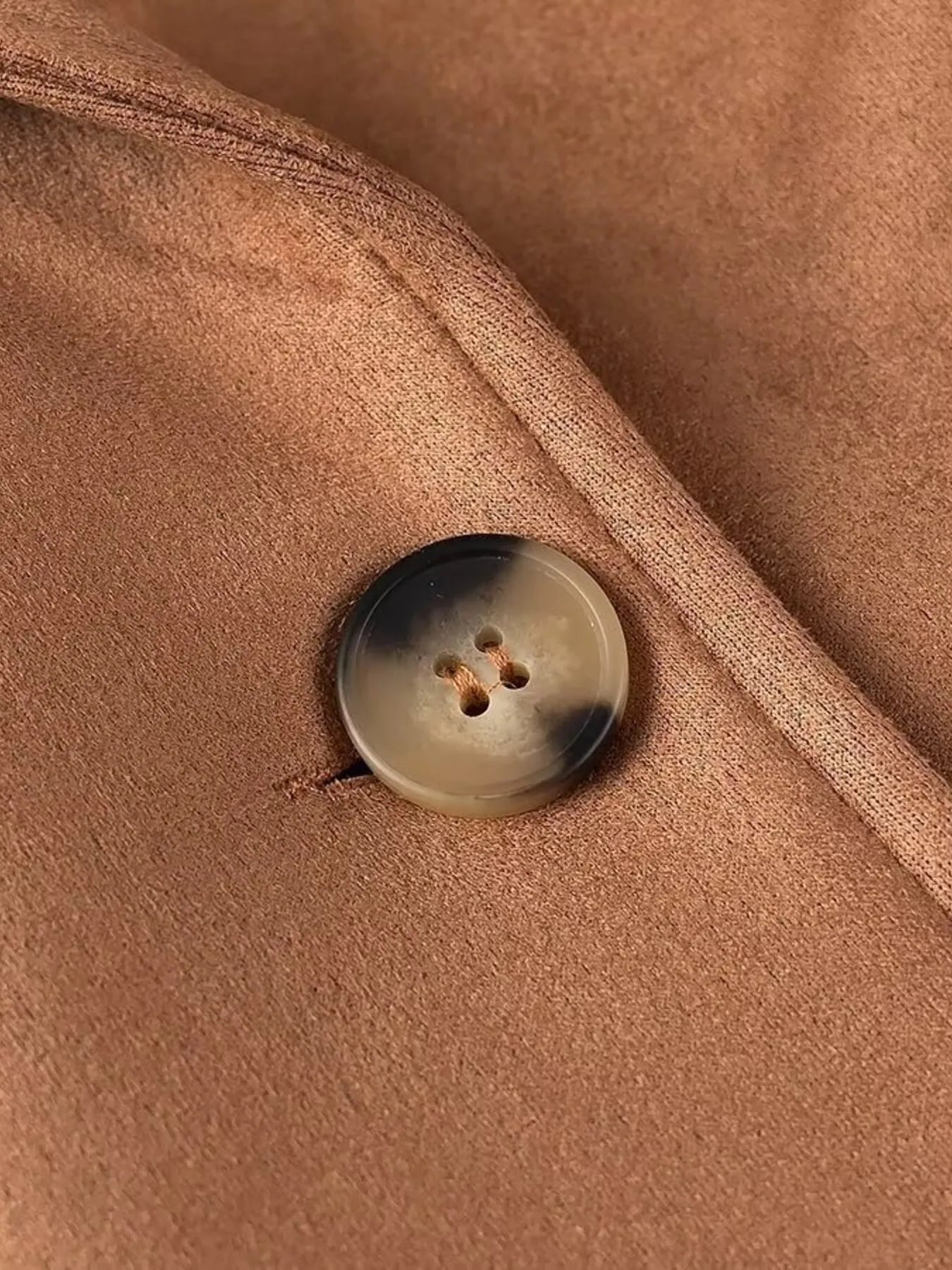 Double-Breasted Lapel Collar Long Coat - Fashorio