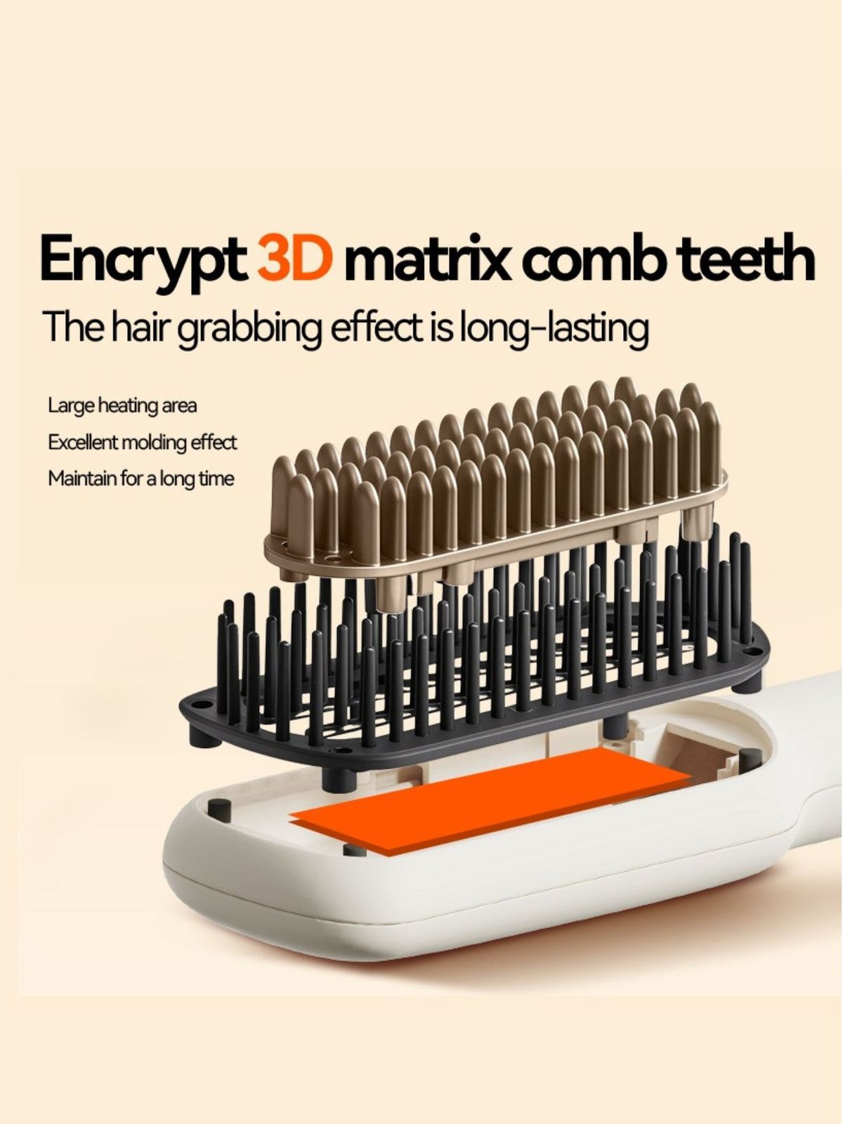 Straightening comb handle and controls