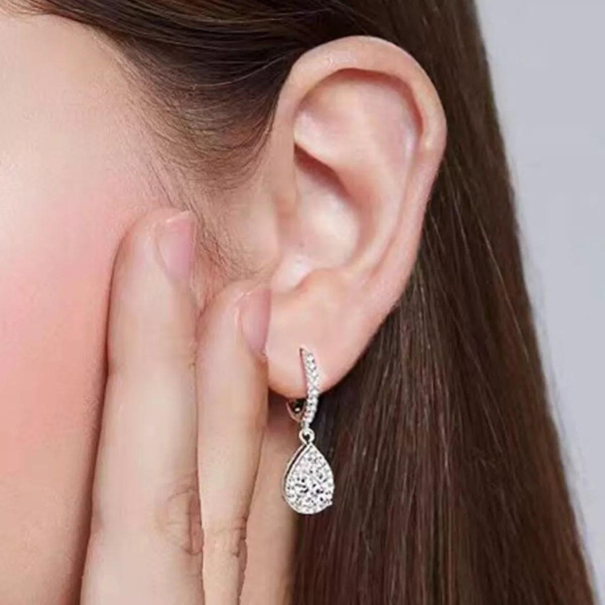 Hoop detail on the sterling silver earrings