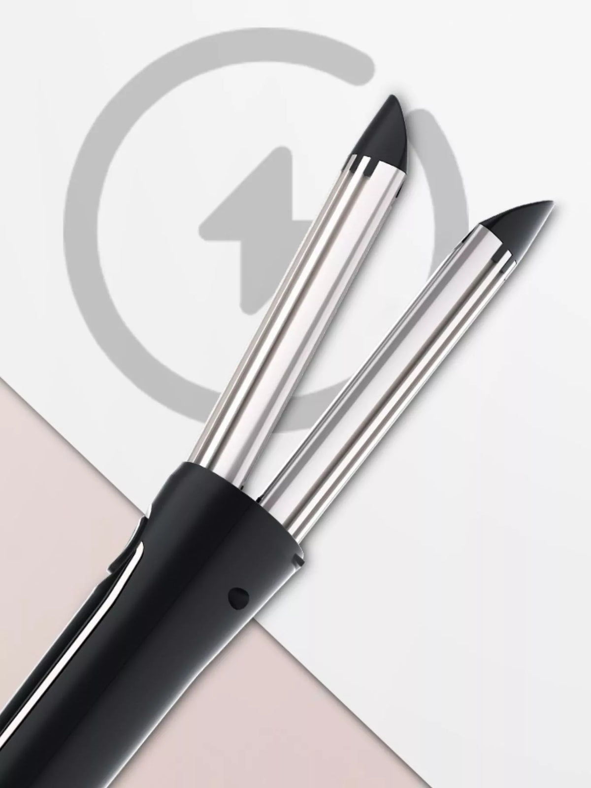 Curling iron barrel close up