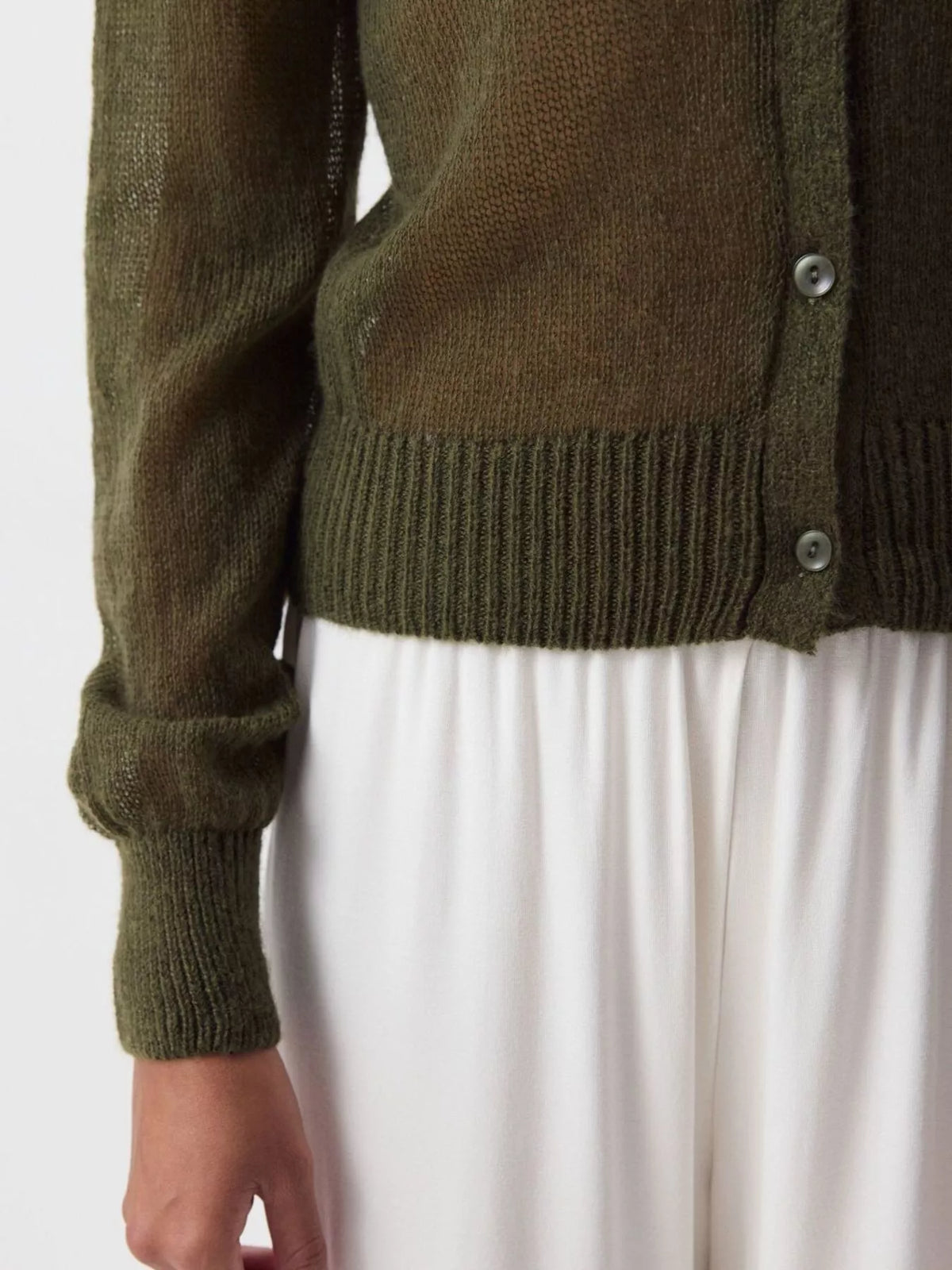 Long sleeve button up cardigan full outfit