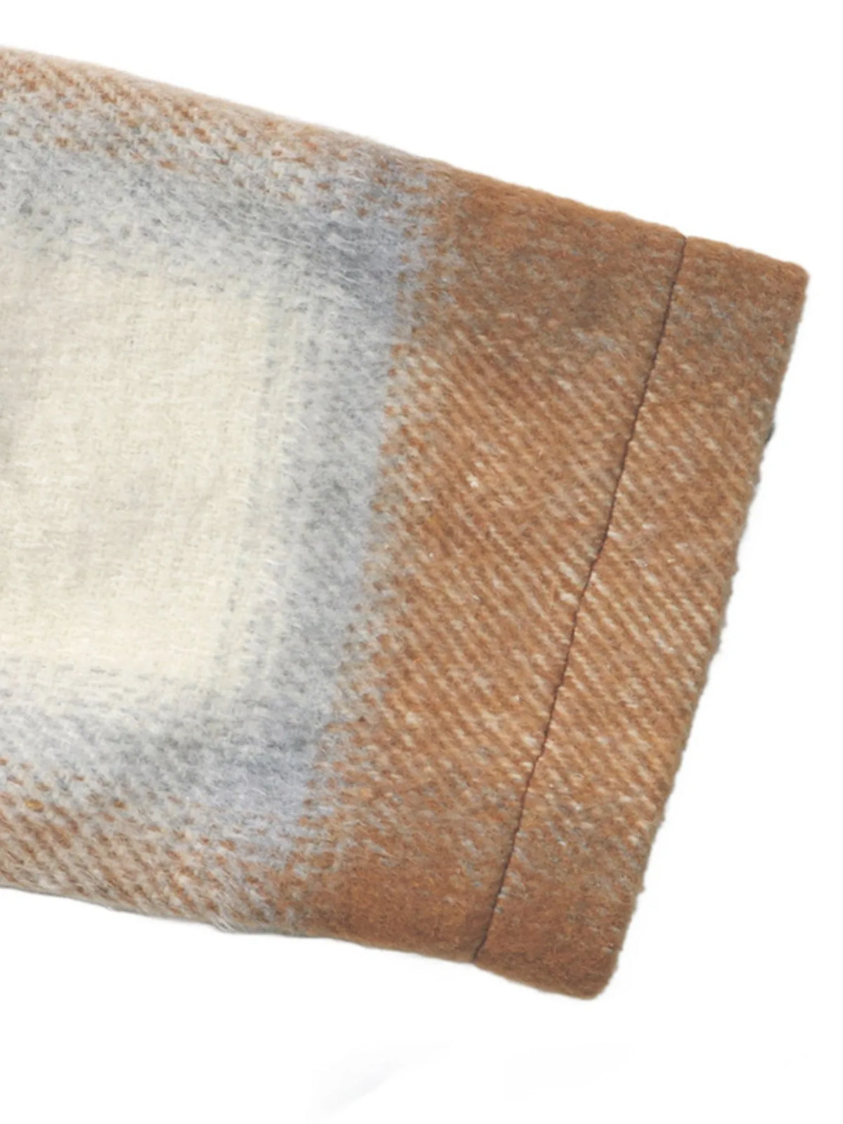 Plaid Longline Jacket in Camel view 9
