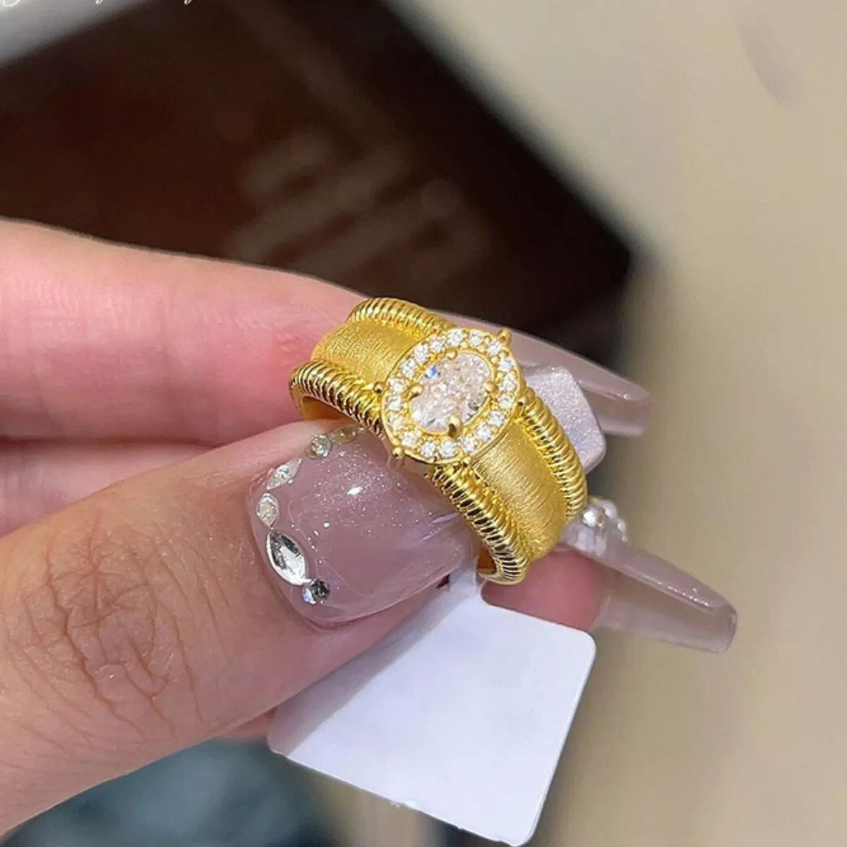Adjustable ring shown open at the band