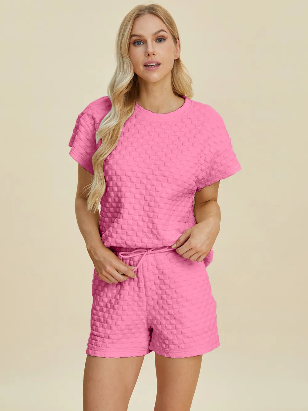 Black colorway of the two piece summer set