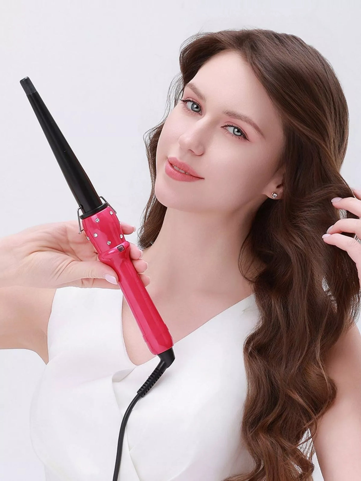 Curling iron barrel close up
