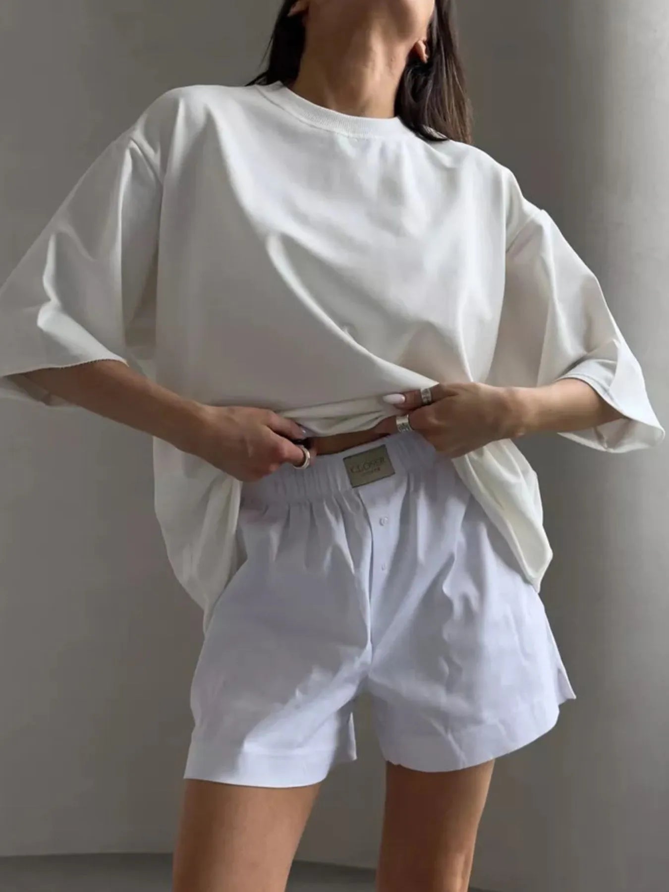 Round Neck Half Sleeve Oversized T-Shirt - Fashorio