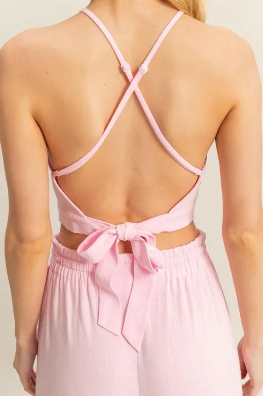 HYFVE Crop Top and Cargo Pants Set - Fashorio