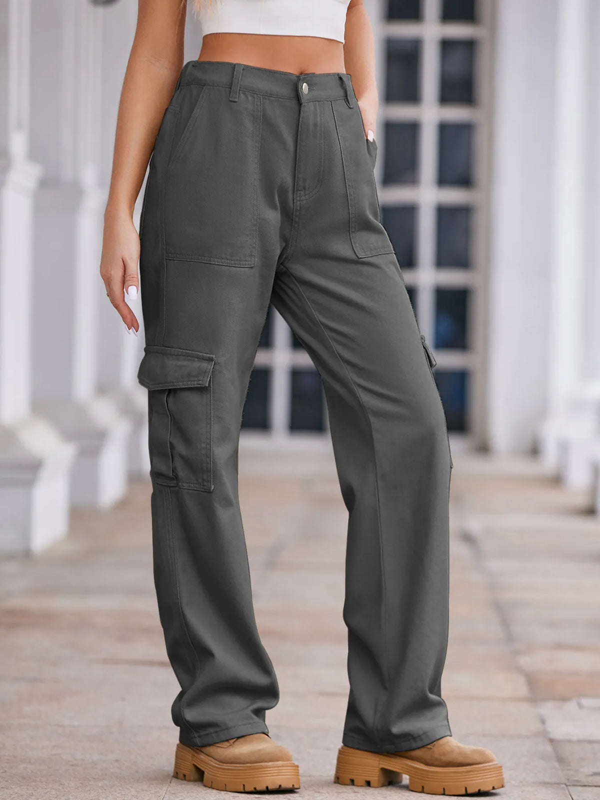Cargo denim angled view