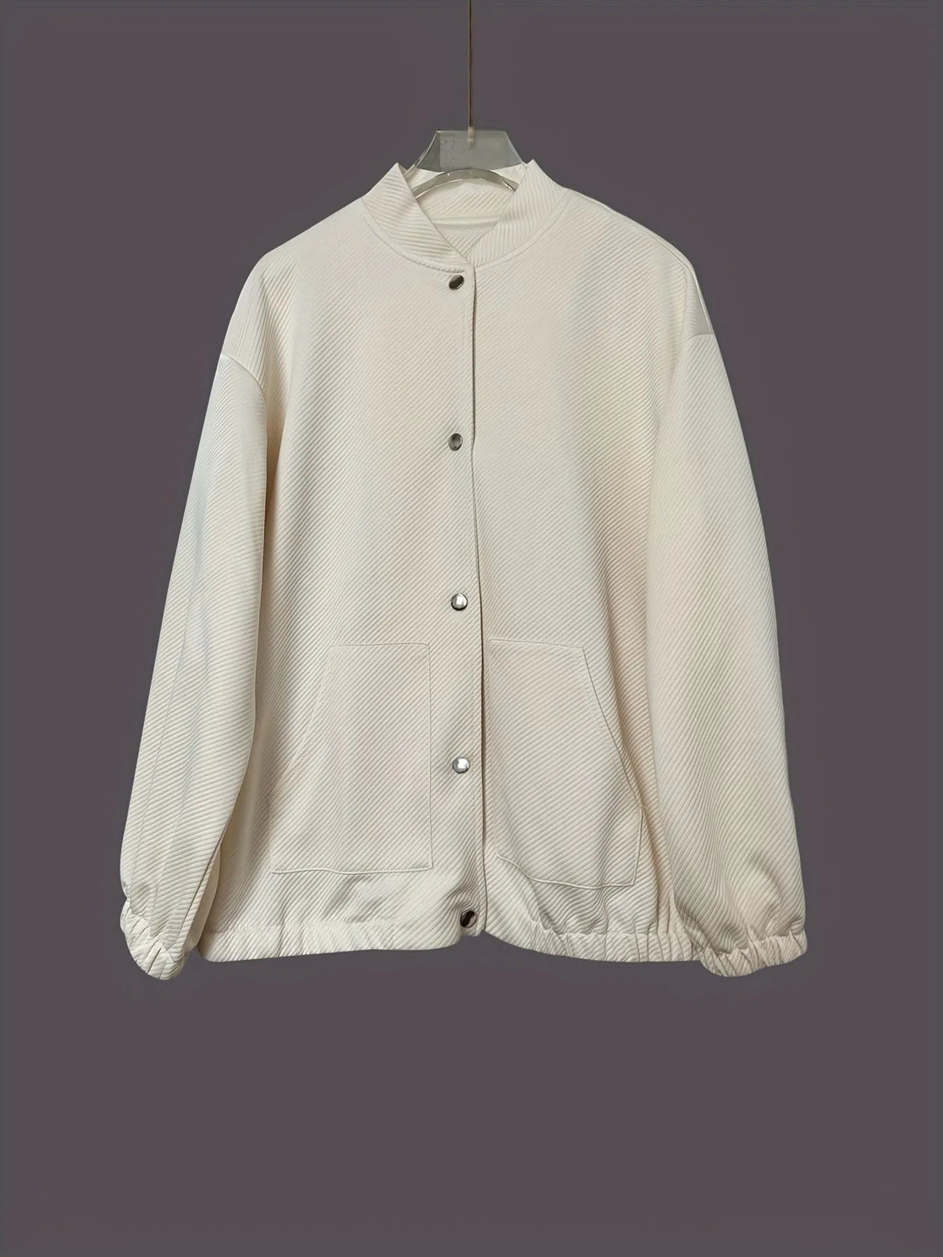 Oversized Button Up Long Sleeve Jacket – Casual Outerwear - Fashorio