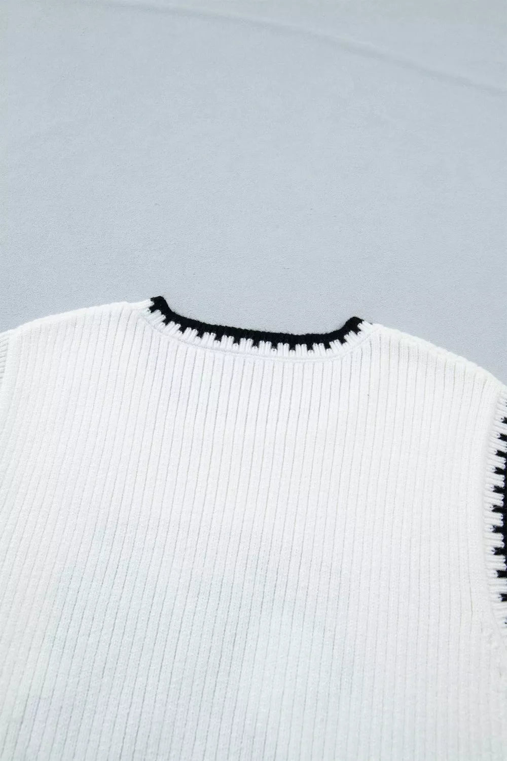 Rodeo Cowboy Contrast Trim Sweater Vest, view 8