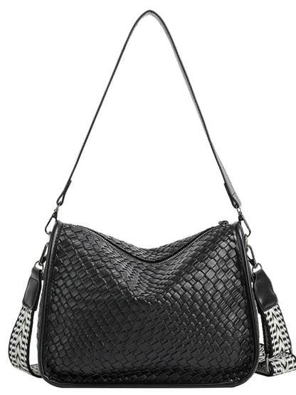 Textured Leather Shoulder Bag - Fashorio