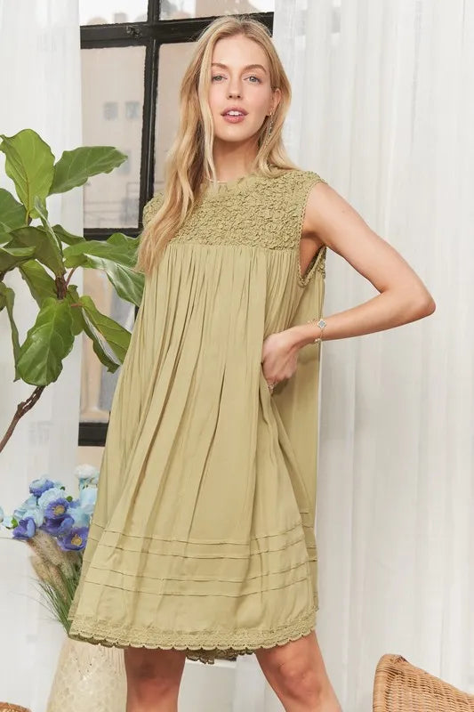 Loose Textured Babydoll Dress