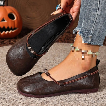 Round Toe Flats Slip-Ons - Fashorio