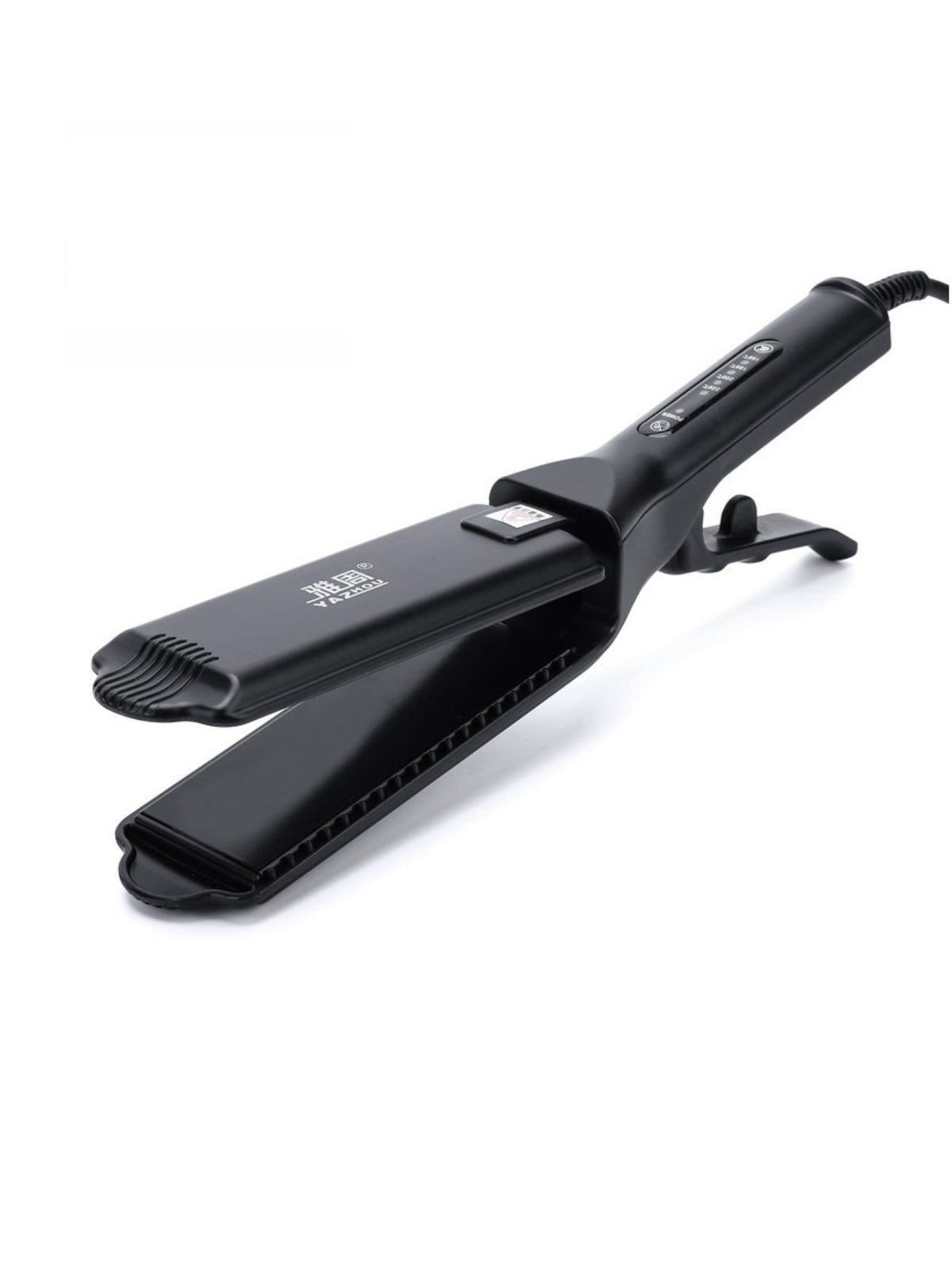 Black adjustable temperature hair straightener main view