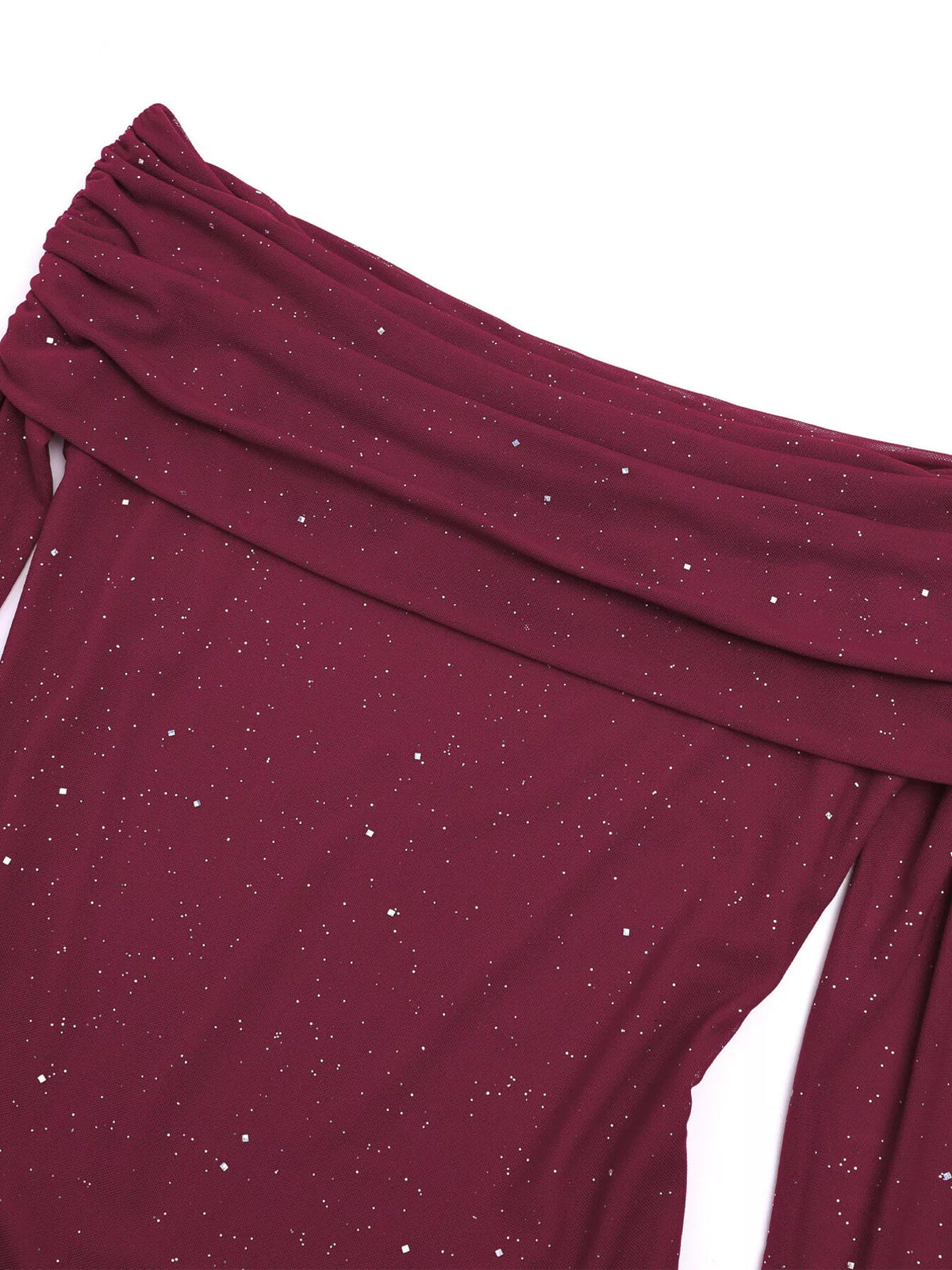 glitter off shoulder maxi dress detail view 31