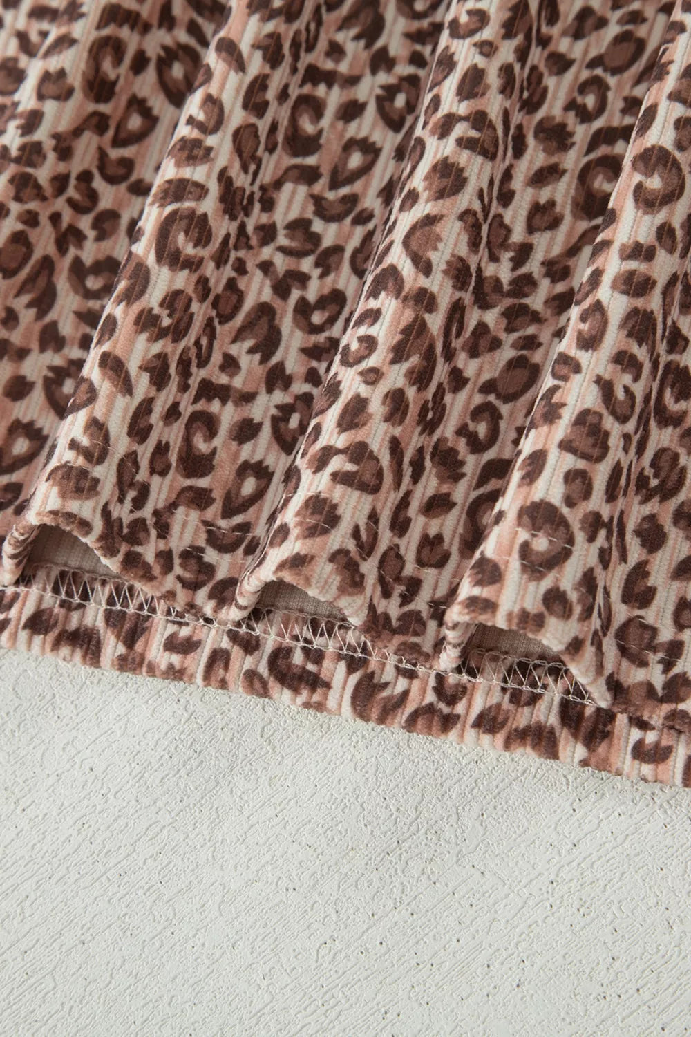 Leopard patchwork short set side view