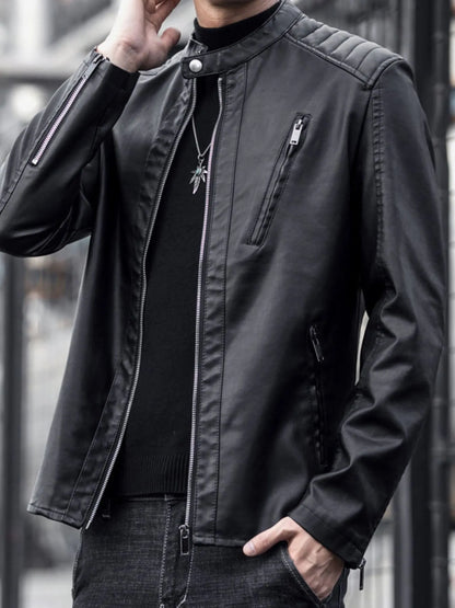 Men's Plus Size Zip Up Long Sleeve Jacket - Fashorio