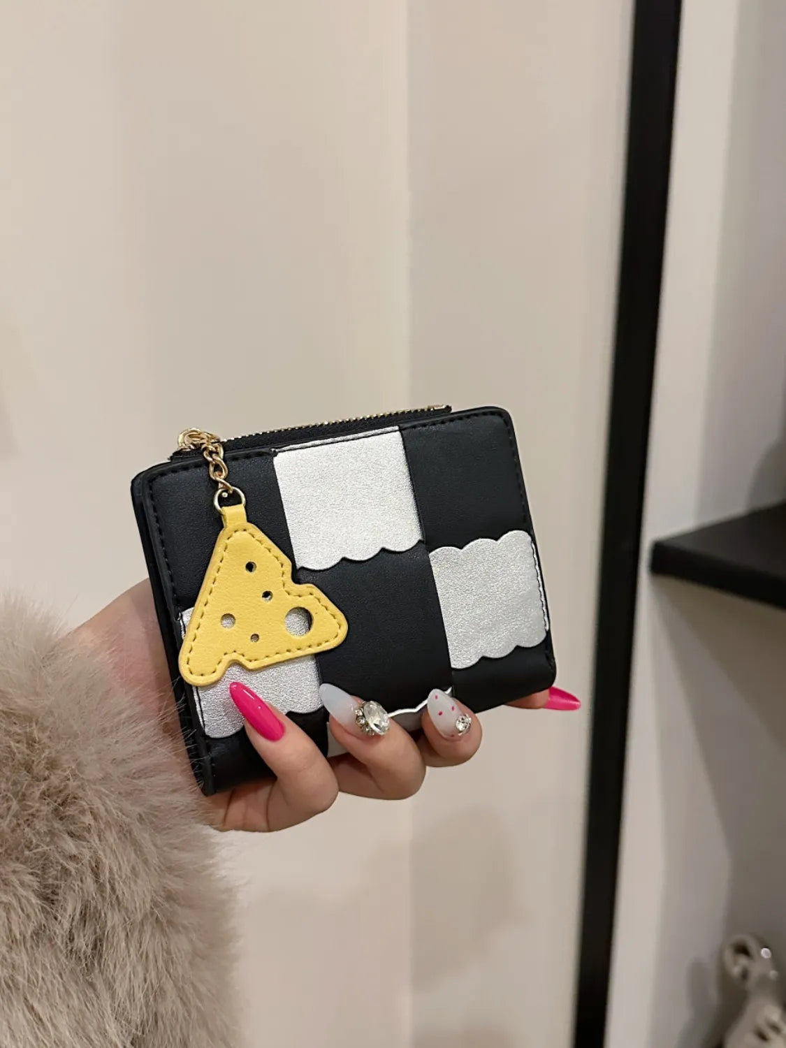 PU Leather Color Block Wallet - Fashorio