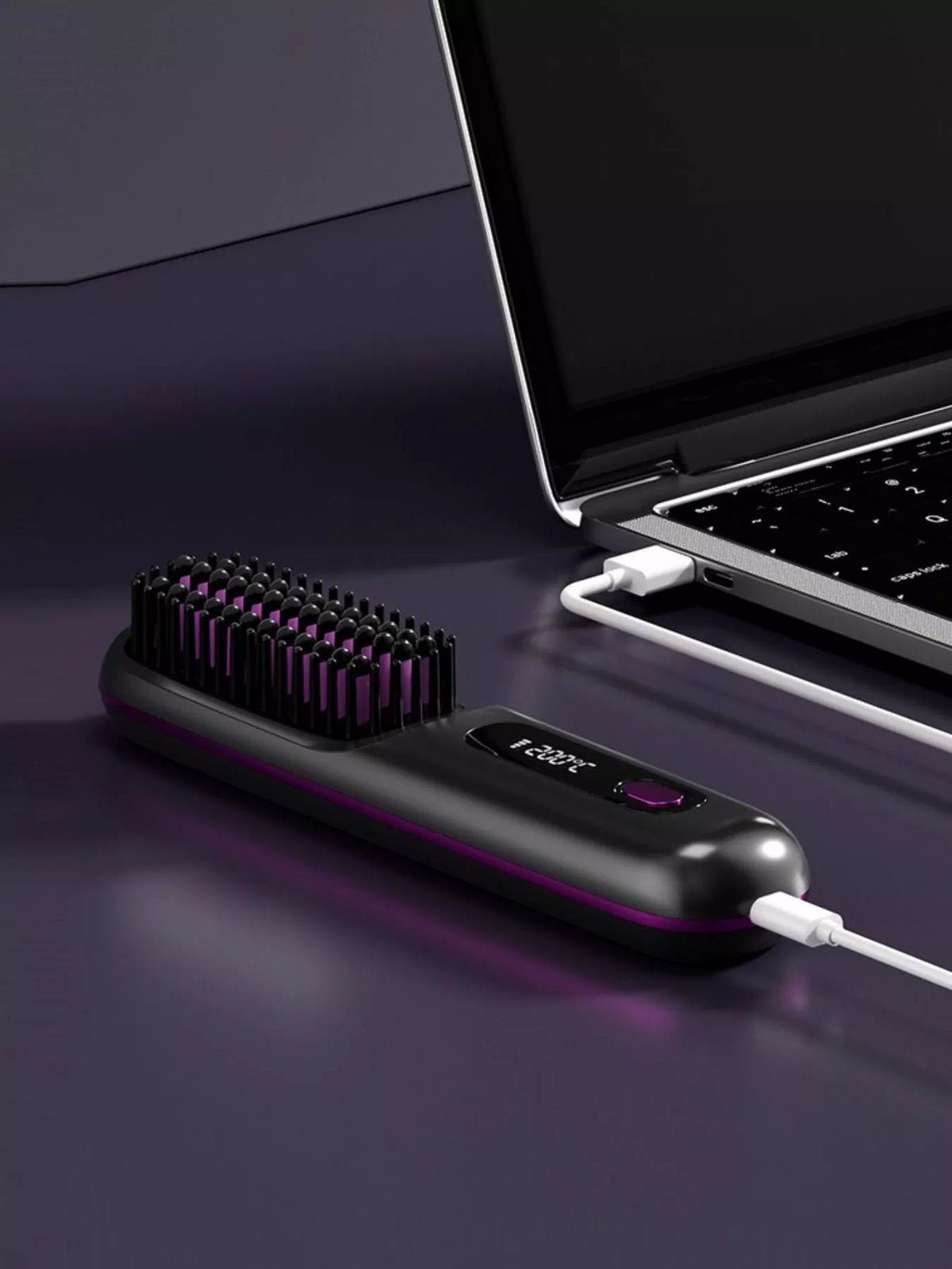 Straightening comb power button detail