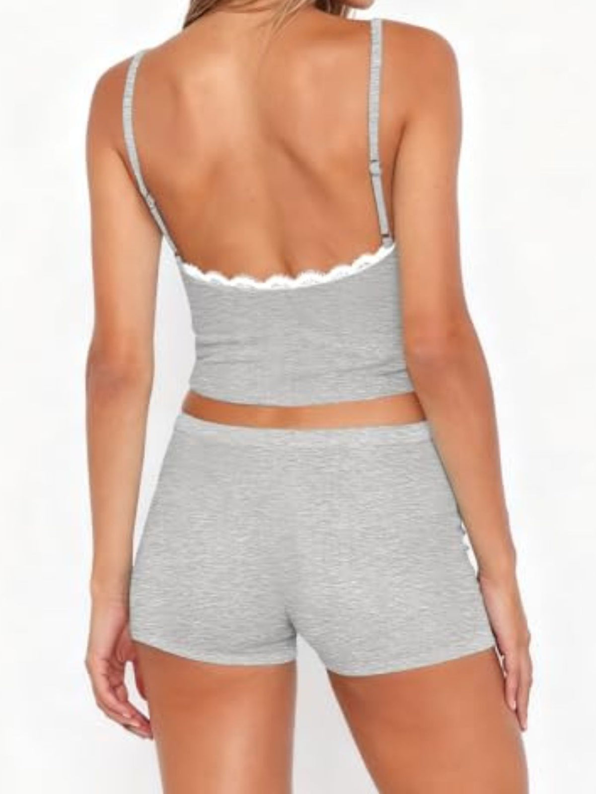 Contrast Trim Cami and Shorts Set, view 24